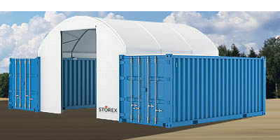 Container tent shelters